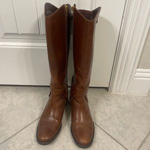 Cognac Color Steve Madden Knee High Boots.